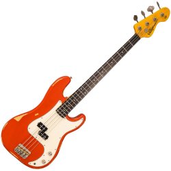 VINTAGE GUITARS V4 BASS ICON DISTRESSED FIRENZA RED